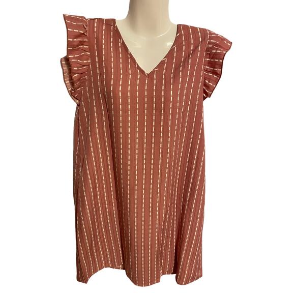 Striped print v neck dress new without tags - Picture 2 of 2